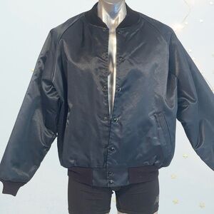 JCM Uniforms Men's Black Bomber Jacket in Large size